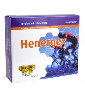 HENERGEX (Zumo Mirtilo + JReal + Guaraná + Ginseng + Vit C + Vit E) 16 unic. HERDIBEL