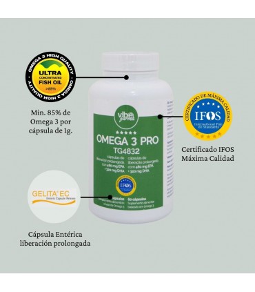 Omega 3 Pro 500 Mg. 60 Caps. Vibefarma
